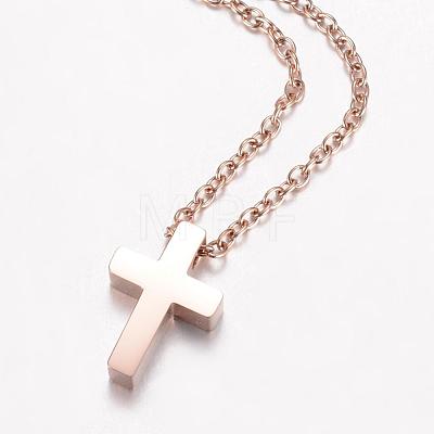 304 Stainless Steel Pendant Necklaces NJEW-D277-27-1
