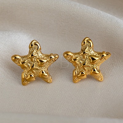 Women's 304 Stainless Steel Stud Earrings EJEW-P345-03G-1