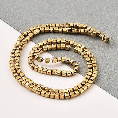 Electroplated Synthetic Non-Magnetic Hematite Beads Strands G-E606-C01-G-1