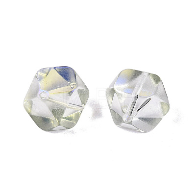 Electroplate Transparent Glass Beads EGLA-Q140-01-A06-1