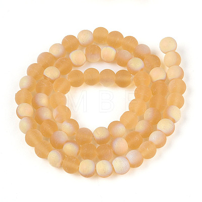 Frosted Transparent Glass Beads Strands LS-GLAA-T032-T6mm-MBB08-1