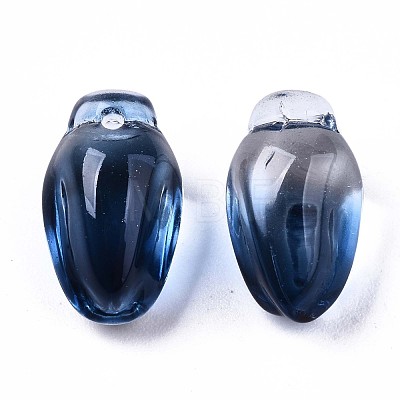 Transparent Spray Painted Glass Beads GLAA-N035-013-F03-1