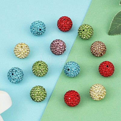 Pave Disco Ball Beads RB-Q195-14mm-M-1