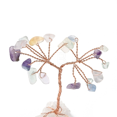 Natural Fluorite Chips Tree of Life Decorations DJEW-P022-01B-05-1