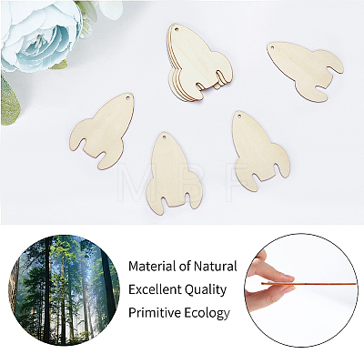 Vehicle Theme Unfinished Blank Wooden Pendants Set for Painting Arts WOOD-WH0124-26K-1