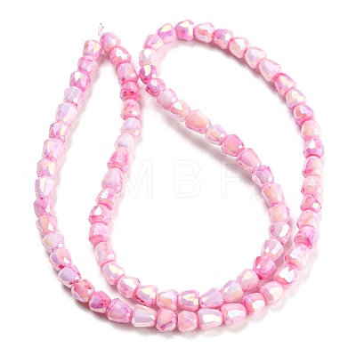 Electroplate Glass Beads Strand GLAA-G088-03-01E-1