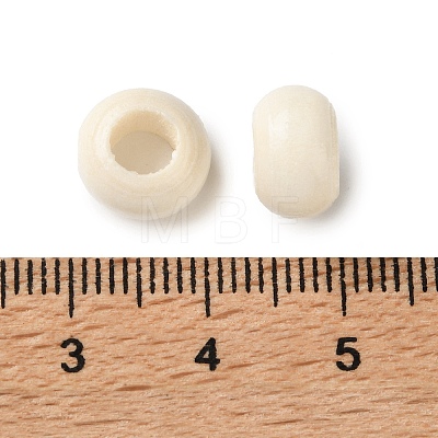 Spray Painted Wooden European Beads WOOD-A029-06A-1