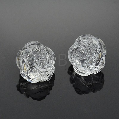 Transparent Clear Frosted Acrylic Beads X-PL713Y-1-1
