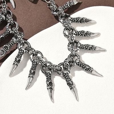 304 Stainless Steel Charm Bracelets BJEW-D385-02AS-1