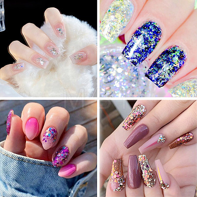 10 Boxes 10 Colors PET Shiny Nail Art Glitter MRMJ-TA0001-33-1