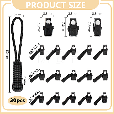 10 Sets Plastic & Nylon & Alloy Universal Zipper Repair Kit FIND-HY0005-33-1
