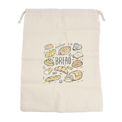Cotton Cloth Bread Print Pouches ABAG-A012-01D-1