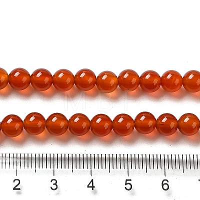 Natural Carnelian Beads Strands G-G390-6mm-03-1