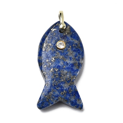 Natural Lapis Lazuli Pendants X-KK-D021-05G-G-1