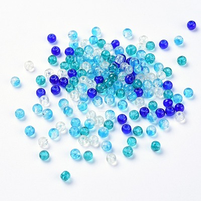 Baking Painted Crackle Glass Beads DGLA-X0006-4mm-11-1