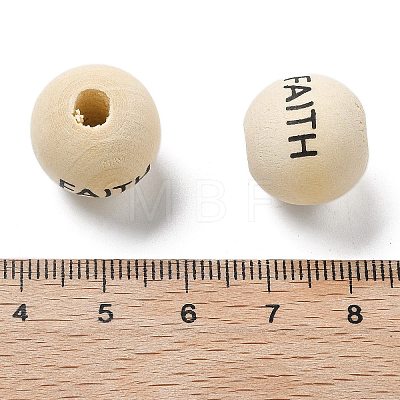 Schima Wood European Beads WOOD-G023-02B-1