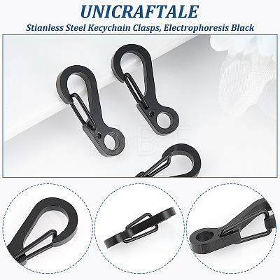 Unicraftale 201 Stianless Steel Kecychain Clasps STAS-UN0039-76EB-1