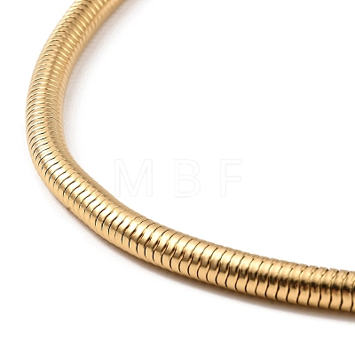 304 Stainless Steel Round Snake Chain Necklace NJEW-D043-01G-1