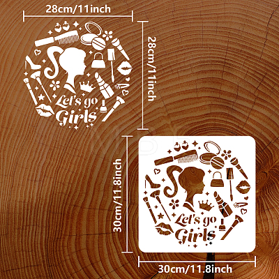 PET Hollow Out Drawing Painting Stencils DIY-WH0391-0709-1