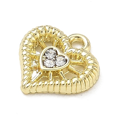 Alloy with Crystal Rhinestone Charms AL-CBA7C55-01G-1