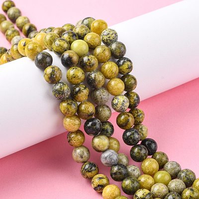 Natural Yellow Turquoise(Jasper) Beads Strands GSR007-1