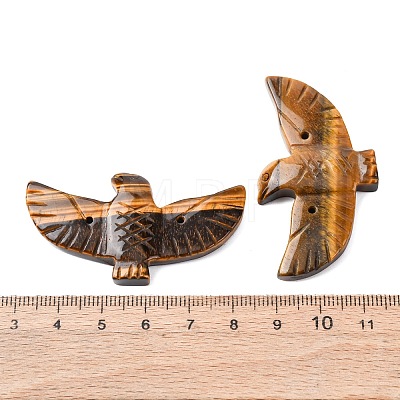 Natural Tiger Eye Carved Big Pendants G-A288-01F-1