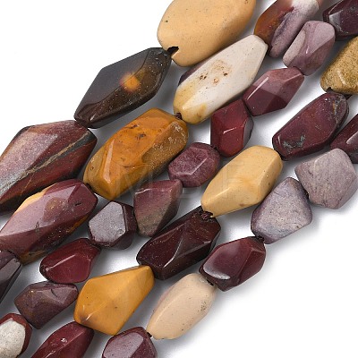 Natural Mookaite Beads Strands G-L650-N02-02-1