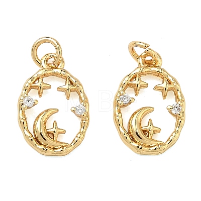 Brass Micro Pave Cubic Zirconia Pendants KK-A291-33A-G-1