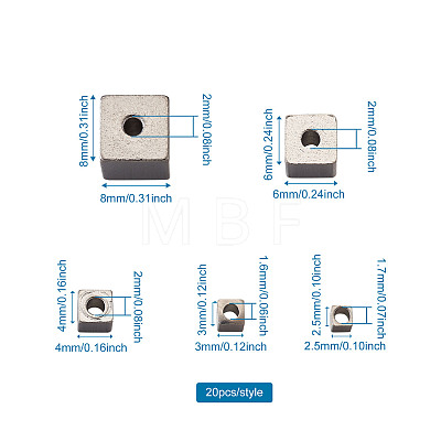 304 Stainless Steel Beads STAS-TA0001-05P-1