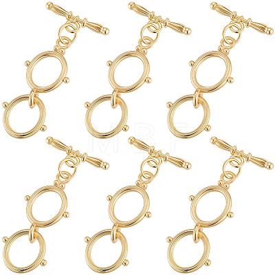 10 Sets Brass Toggle Clasps KK-BBC0021-03-1