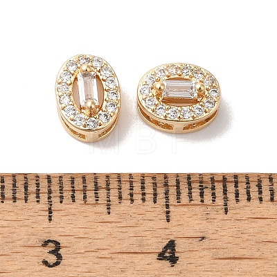 Brass Micro Pave Clear Cubic Zirconia Beads KK-G503-18G-1