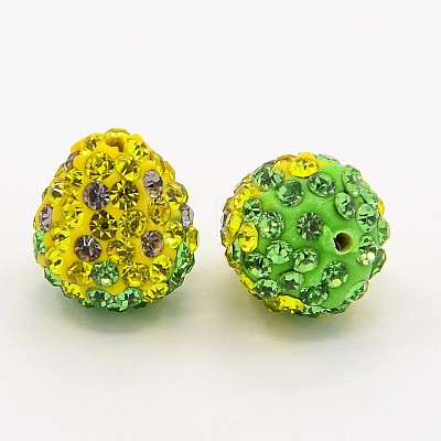 Clay Polymer Rhinestone Beads RB-A051-E02-1