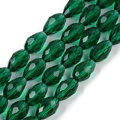 Transparent Imitation Jade Glass Beads Strands GLAA-N005-T10mm-D-1