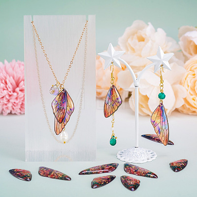 Transparent Resin Wing Pendants Set RESI-TAC0021-01D-1