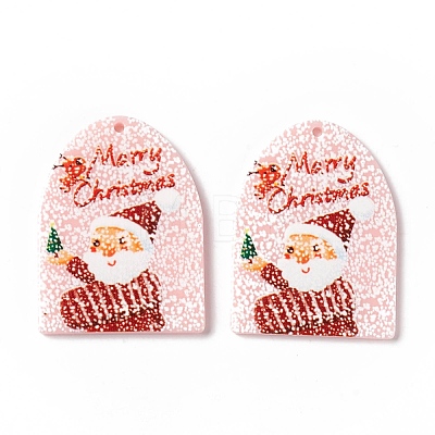 Christmas Translucent Printed Acrylic Pendants SACR-G019-B03-1