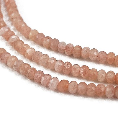 Natural Peach Moonstone Beads Strands G-H003-E10-01-1