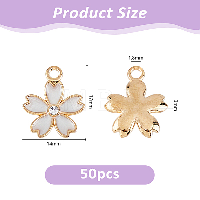 50Pcs Alloy Enamel Pendants ENAM-DC0002-34-1