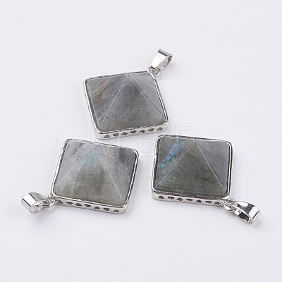 Natural Labradorite Pendants G-E442-02Q-1