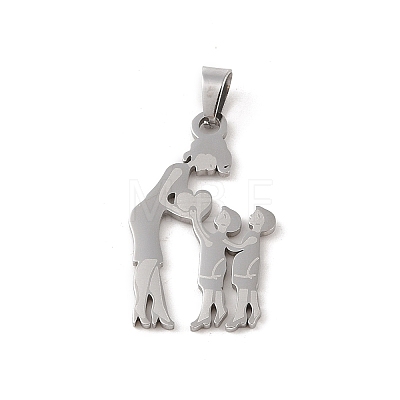 Mother's Day 304 Stainless Steel Pendants STAS-U002-09P-1