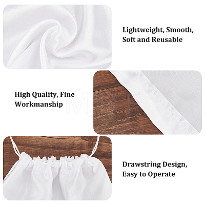 Rectangle Satin Dustproof Bags ABAG-WH0031-35-1