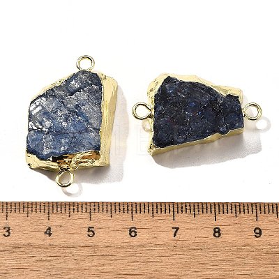 Raw Rough Natural Dyed Quartz Crystal Links Connector Charms G-K189-04LG-04-1