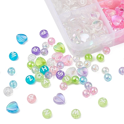 800Pcs 3 Style 5 Colors Transparent Acrylic Beads TACR-YW0001-45-1