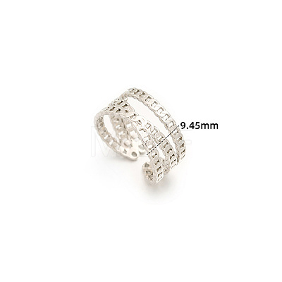 304 Stainless Steel Cuff Open Rings WGC3834-02-1