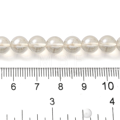 Transparent Electroplate Glass Beads Strands GLAA-T032-T8mm-C15-1