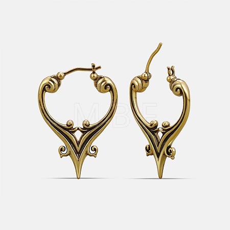 Alloy Hoop Earrings for Women WG4133B-02-1