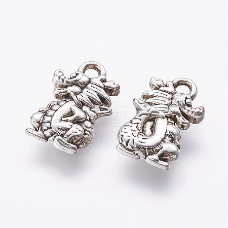 Tibetan Style Alloy Charms PALLOY-E431-03AS-1