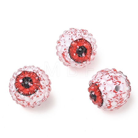 Spooky Printed Transparent Acrylic Beads AC-CBA4D01-01B-1