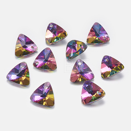 Faceted Glass Rhinestone Charms RGLA-F050-B-001VO-1