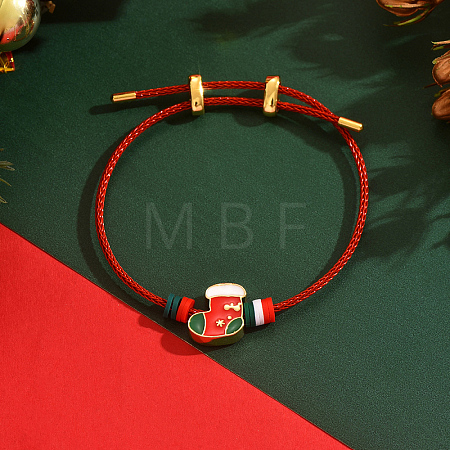 Christmas Adjustable Nylon Slider Bracelets EA5840-4-1