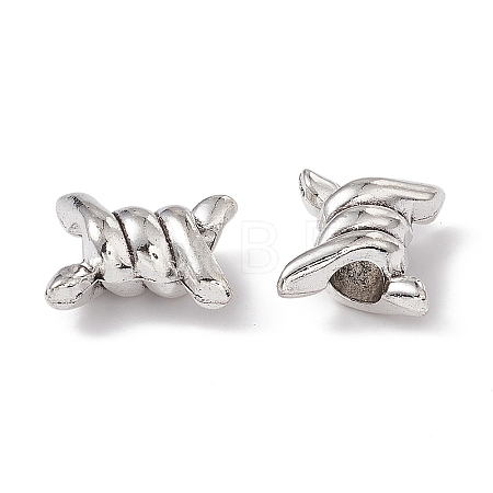 Tibetan Style Alloy European Beads PALLOY-E011-01AS-1